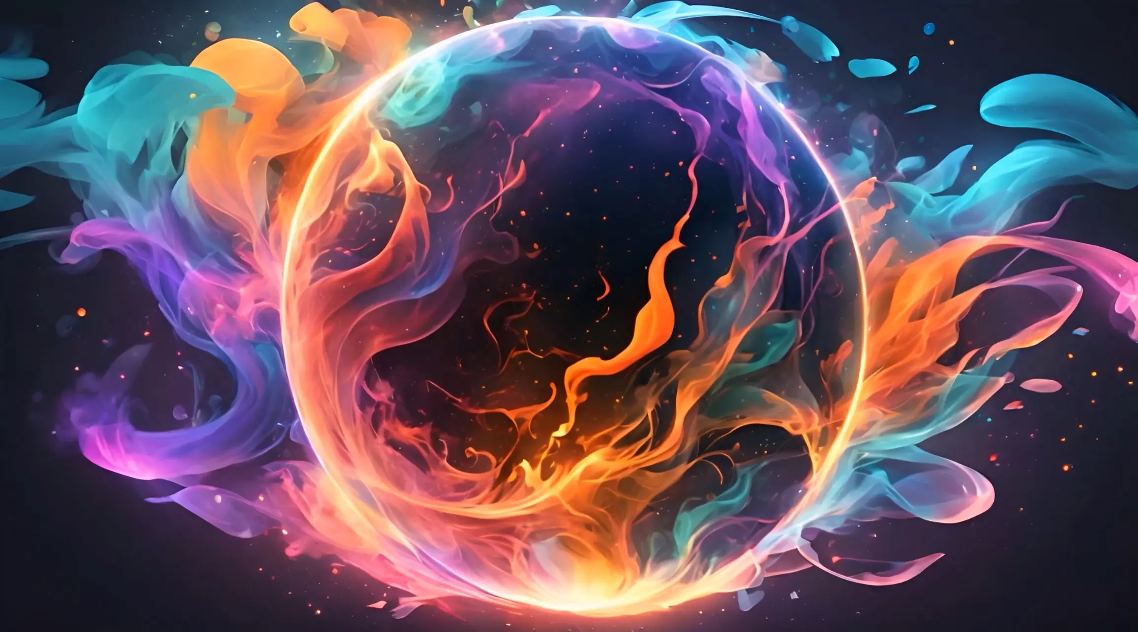 Vibrant Cosmic Dance Stock Video of Colorful Nebula Swirls